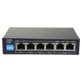 SAFIRE SF-SW0604POE-60 - Switch PoE - 4 puertos PoE + 2 Uplink RJ45 - Velocidad hasta 100 Mbps en todos los puertos - Hasta 60W en total para todos los puertos - Ancho de banda 1.2 Gbps - Norma IEEE802.3af (PoE) / at (PoE+) - imagen 1