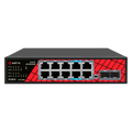 SAFIRE SF-SW1208HIPOE-GMF-120 - Safire Switch Hi-PoE - 8 puertos PoE + 2 SFP + 2 RJ45 - Velocidad de puertos Gigabit 10/100/1000Mbps - 6 Puertos PoE+ 30W + 2 Puertos Hi-PoE 60W - PoE Watchdog - Hasta 120W Potencia PoE total - imagen 1