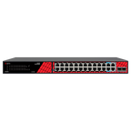 SAFIRE SF-SW2824HIPOE-MF-300 - Safire Switch Hi-PoE - 24 puertos PoE + 2 RJ45 Uplink + 2*MGESFP Uplink - Velocidad de puertos Fast Ethernet 10/100 Mbps - 22 Puertos PoE+ 30W + 2 Puertos Hi-PoE 60W - PoE Watchdog - Hasta 300W Potencia PoE total - imagen 1