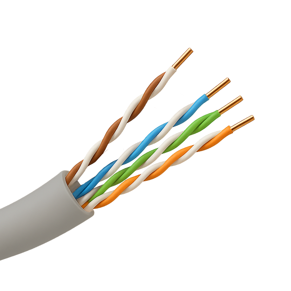 SAFIRE SF-UTP5E-100-24AWG-G - Safire Cable UTP categoría 5E - Conductor CCA - Diámetro 24 AWG-0,52mm - Cumple con 90m Fluke test - Cubierta exterior PVC - Se suministra en caja de 100m / Color gris - imagen 1