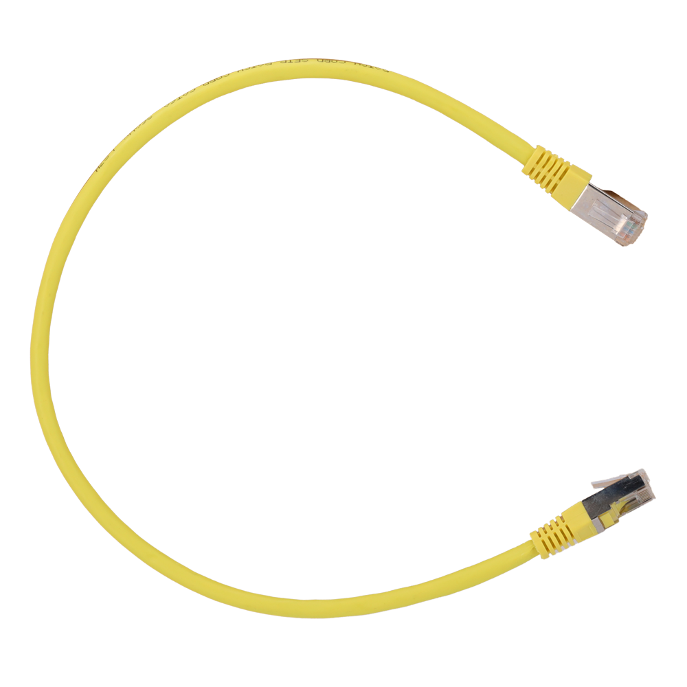 SAFIRE SFTP6A-H-03Y - Cable SFTP - Ethernet - Conectores RJ45 - Categoría 6A - 0,3 m - Color amarillo - imagen 1