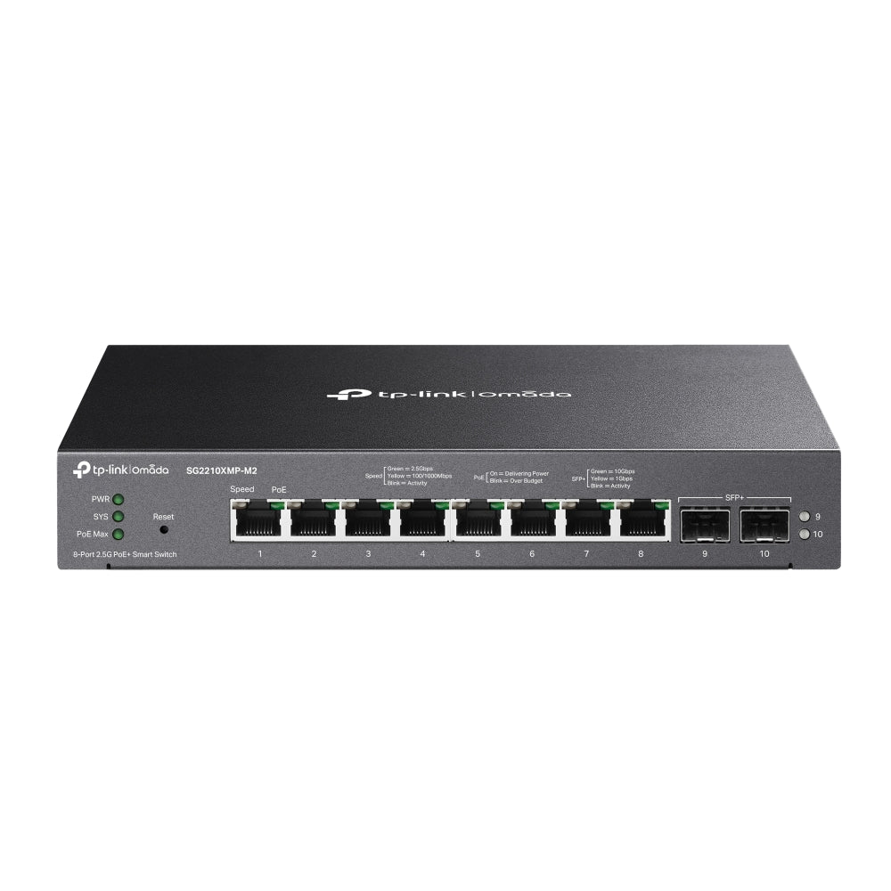 Imagen de TP-Link Switch Smart SG2210XMP-M2 8 Puertos PoE+ 2.5G 2 SFP+ 10G