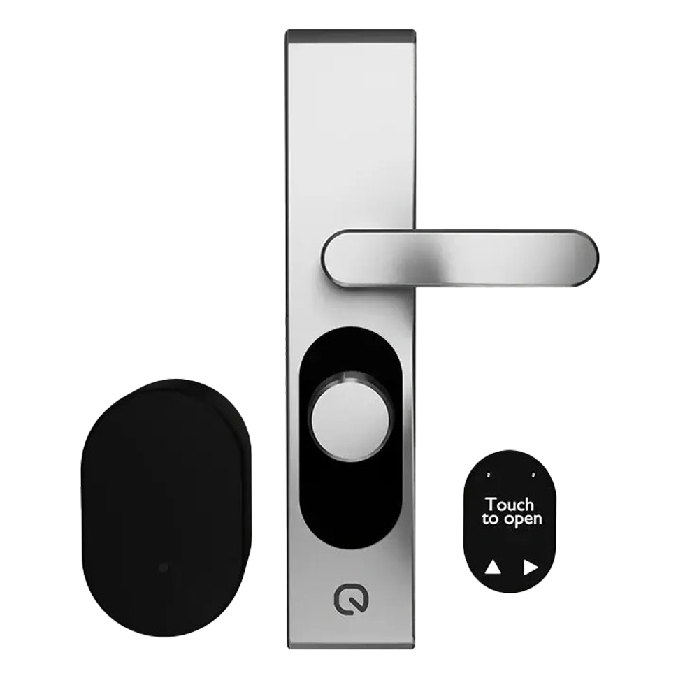 SHELLY SH-LOQED-2S-SILVER - LOQED Touch Smart Lock 2S Plata - Apertura táctil por proximidad Bluetooth Touch - Mecanismo de bloqueo motorizado de tres puntos - Acceso por código PIN con teclado integrado - Gestión remota mediante conectividad Wi-Fi - Comp