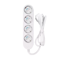 SHELLY SH-POWER-STRIP-4-GEN4-W - Shelly Power Strip 4 Gen4 (White) - Regleta inteligente con 4 tomas independientes - Protección contra sobretensión / Schuko (F) - WiFi 2.4GHz / Bluetooth / Zigbee / Matter - Soporta AC 230V / 3680W / Medidor de Consumo - imagen 1