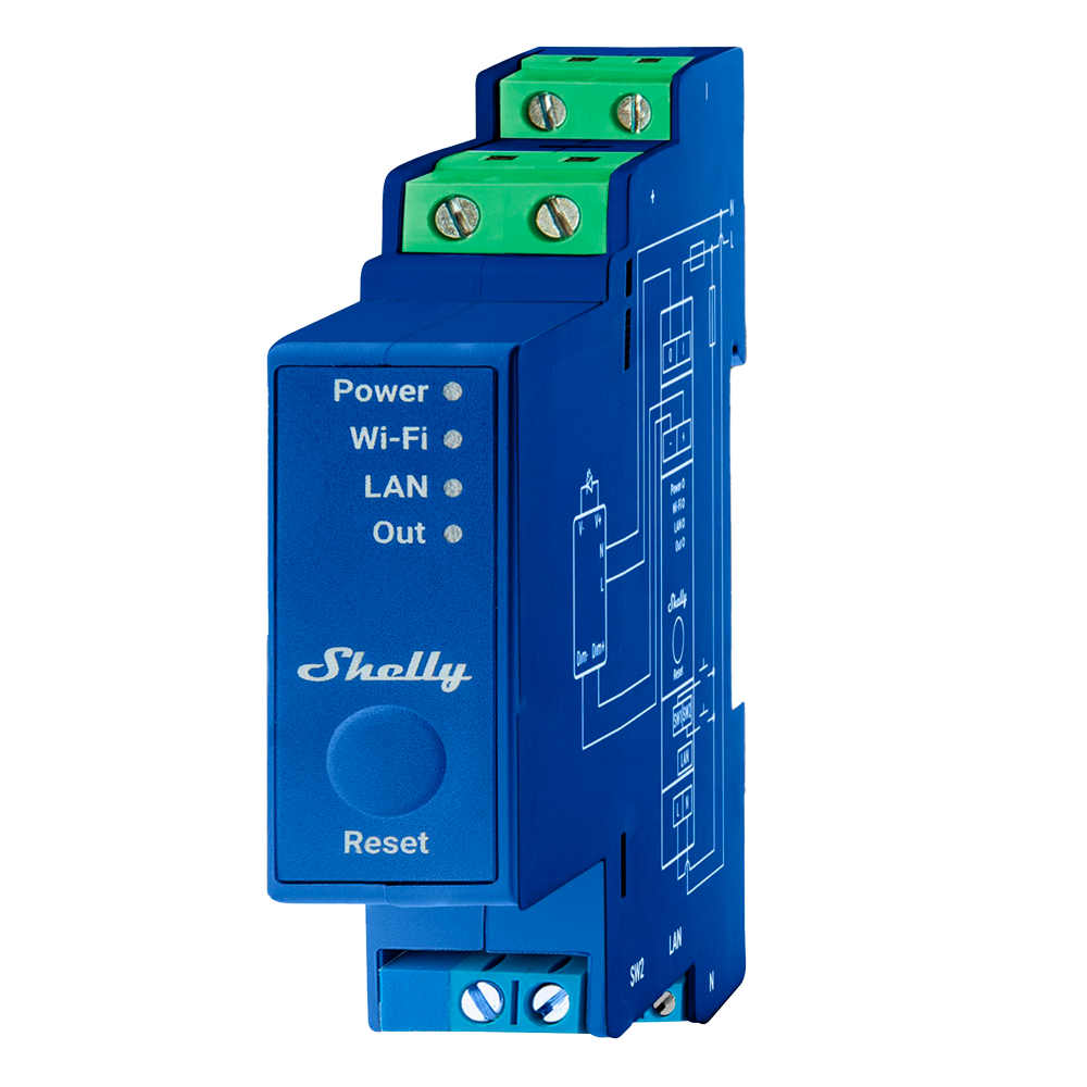 SHELLY SH-PRO-DIMMER-01-10V-PM - Shelly Pro Dimmer 0/1-10V PM - Control analógico de 0/1-10V / Carril DIN - Controladores de LED, balastros y ventiladores - WiFi 2.4GHz / Bluetooth / LAN - Soporta AC 110-240 V / Medidor de Consumo - Compatible con Alexa y - imagen 1