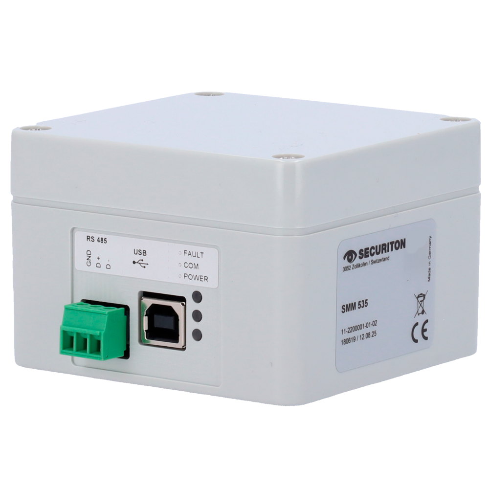 SECURITON SMM535 - Interfaz de conexión en red RS485 a USB - Compatible con ASD y ADW - Necesario SIM35 - Conexión por USB - hasta 250 dispositivos - LED´s indicadores de estado - imagen 1