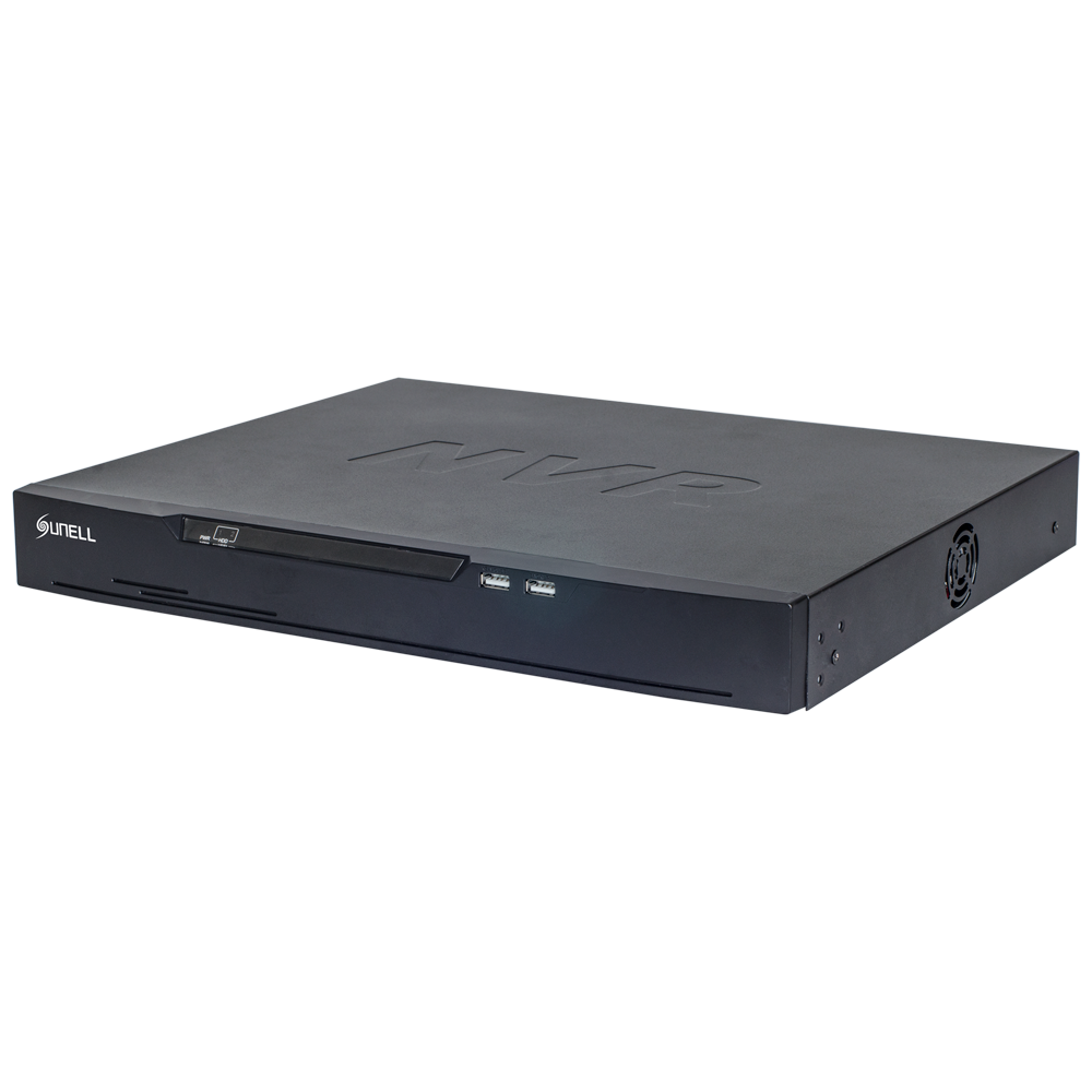 Sunell SN-NVR3808E2-P8-J - Gama Eco - Grabador NVR 8CH IP | Switch 8CH PoE 128W máx - Resolución máxima 12Mpx@1ch | Alarmas | Audio - Ancho de banda 80/80Mbps - Admite 2 discos duros (no incluidos)