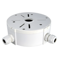 MARCA BLANCA SP805 - Caja de conexiones - Para cámaras bullet o domos - Apto para uso exterior - Instalación en techo o pared - Pasador de cables / Múltiples orificios - Color blanco | 55 (Al) x 145 (Ø) mm