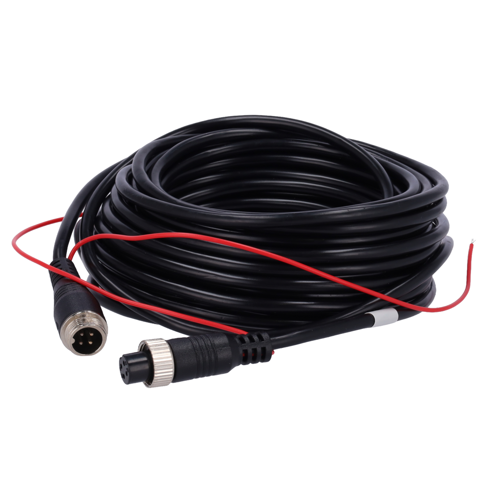STREAMAX ST-4PIN-AHD-200 - Streamax - Cable para cámaras AHD - Conector M12 aviación - 4 Pines - Longitud 20m - Hembra - Hembra - imagen 1