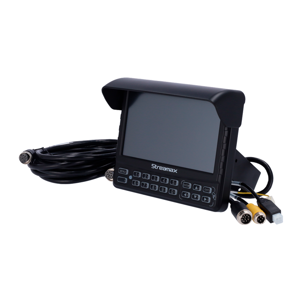 STREAMAX ST-DISPLAY-KITCP4 - Streamax - Kit CP4 / Monitor 7" táctil - Resolución 800x400 | Altavoces integrados - Compatible con grabadores Streamax - Apto para embarcar en vehículo - Soporte y cableado incluido - imagen 1