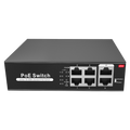 MARCA BLANCA SW0604POE-65-E - Switch PoE - 4 puertos PoE + 2 Uplink RJ45 - Velocidad hasta 100 Mbps en todos los puertos - Hasta 60W en total para todos los puertos - Ancho de banda 1.2 Gbps - Norma IEEE802.3af (PoE) / at (PoE+) - imagen 1