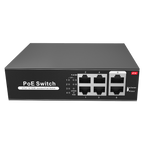 MARCA BLANCA SW0604POE-65-E - Switch PoE - 4 puertos PoE + 2 Uplink RJ45 - Velocidad hasta 100 Mbps en todos los puertos - Hasta 60W en total para todos los puertos - Ancho de banda 1.2 Gbps - Norma IEEE802.3af (PoE) / at (PoE+) - imagen 1