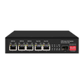 MARCA BLANCA SW0605HIPOE-GF-DC-65 - Switch PoE - 5 puertos PoE + 1 SFP - Velocidad de puertos 10/100/1000 Mbps - 1xHi-PoE (60W) + 2xPoE+ (30W) + 2x24/48V (25W) - Hasta 65W de Potencia PoE total - Soporta baterías de 12V/24V y paneles de 400W - imagen 1