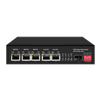 MARCA BLANCA SW0605HIPOE-GF-DC-65 - Switch PoE - 5 puertos PoE + 1 SFP - Velocidad de puertos 10/100/1000 Mbps - 1xHi-PoE (60W) + 2xPoE+ (30W) + 2x24/48V (25W) - Hasta 65W de Potencia PoE total - Soporta baterías de 12V/24V y paneles de 400W - imagen 1