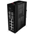 MARCA BLANCA SW1208HIPOE-MGF-240-DIN - Switch PoE Marca Blanca - Montaje en carril DIN - 8 Puertos Gigabit + 4 SFP Gigabit - 90W puertos 1 y 2 / 30W puerto 3-8 / Máximo 240W - IEEE802.3af/at/bt | PoE/PoE+/Hi-PoE - VLAN/STP/RSTP/MSTP/ERPS/SNMP/ACL - Static - imagen 1