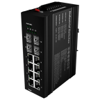 MARCA BLANCA SW1208HIPOE-MGF-240-DIN - Switch PoE Marca Blanca - Montaje en carril DIN - 8 Puertos Gigabit + 4 SFP Gigabit - 90W puertos 1 y 2 / 30W puerto 3-8 / Máximo 240W - IEEE802.3af/at/bt | PoE/PoE+/Hi-PoE - VLAN/STP/RSTP/MSTP/ERPS/SNMP/ACL - Static - imagen 1
