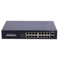 MARCA BLANCA SW1816POE-GF-250-E - Switch PoE - 16 puertos RJ45 + 2 SFP Uplink - 16x 10/100/1000Mbps + 2x 10/100/1000Mbps - 16 Puertos PoE 802.3af/at hasta 30W por puerto - Potencia PoE total 250W - Enrackable - imagen 1