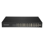 SAFIRE SW2624GT-2GF - Switch - 24 puertos RJ45 + 2 SFP GIGA - Velocidad de puertos 10/100/1000 Mbps - Máximo 20W - Plug &amp;amp; Play - Tecnología de ahorro de energía - imagen 1