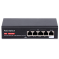 MARCA BLANCA SW4GE1GE-65W - Switch PoE - 4 puertos PoE + 1 Uplink RJ45 - Velocidad hasta 1000 Mbps en todos los puertos - Hasta 60W en total para todos los puertos - Ancho de banda 10 Gbps - PoE IEEE 802.3 af/at