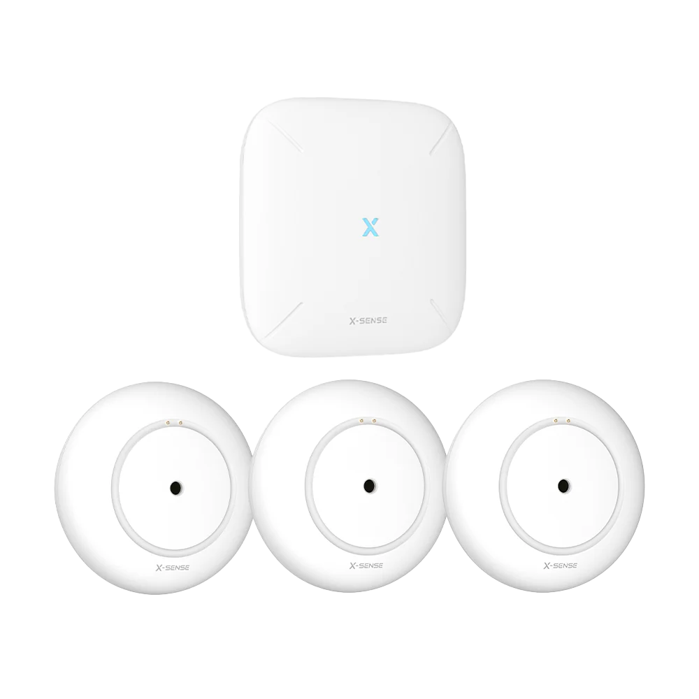 X-SENSE SWS54 - Detector inteligente de fugas de agua - Pack 3 SWS51 + 1 Base Station SBS50 - Wi-Fi network 2.4 GHz - 500m de cobertura - Notificaciones instantáneas en la app X-sense - IP66 - imagen 1