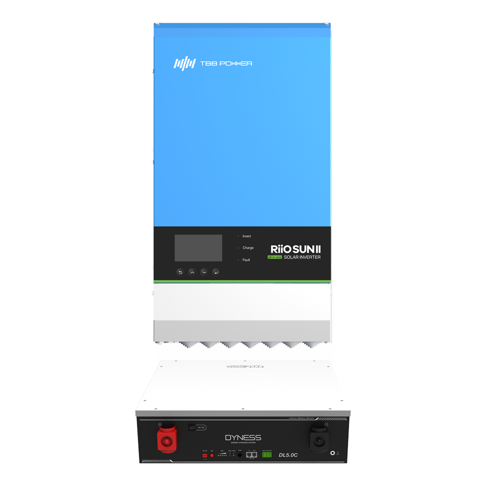 TBB-RIOSUN2-5KVA-1x-DY-DLC-5120 - Pack Inversor + Batería - Potencia 5000W - 2 entradas MPPT - Inversor, cargador y regulador - Batería 5120Wh - Módulo de comunicación Wi-Fi - imagen 1