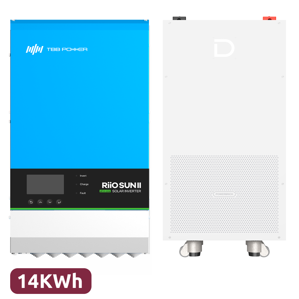 TBB-RIOSUN2-8KVA-1x-DY-POWERBRICK-14336 - Pack Inversor + Batería - Potencia 8000W - 2 entradas MPPT - Inversor, cargador y regulador - Batería 14336Wh - Módulo de comunicación Wi-Fi - imagen 1