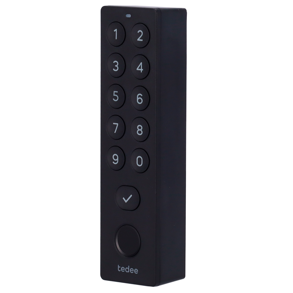 TEDEE-KEYPADPRO - Accesorio de teclado - Comunicación Bluetooth - Apertura y cierre con PIN o huella - Códigos de un solo uso o temporales - Alimentación con cuatro pilas AAA - Compatible con TEDEE-PRO y TEDEE-GO2 - imagen 1