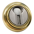 YALE TESA-ESCUTCHEON-MAGNETIC-G - Escudo magnético de alta seguridad - Anti-rotura, extracción, taladro y mordaza - Núcleo de acero macizo - Incrustaciones de bolas de acero - Sujeción con 4 tornillos - Color dorado - imagen 1