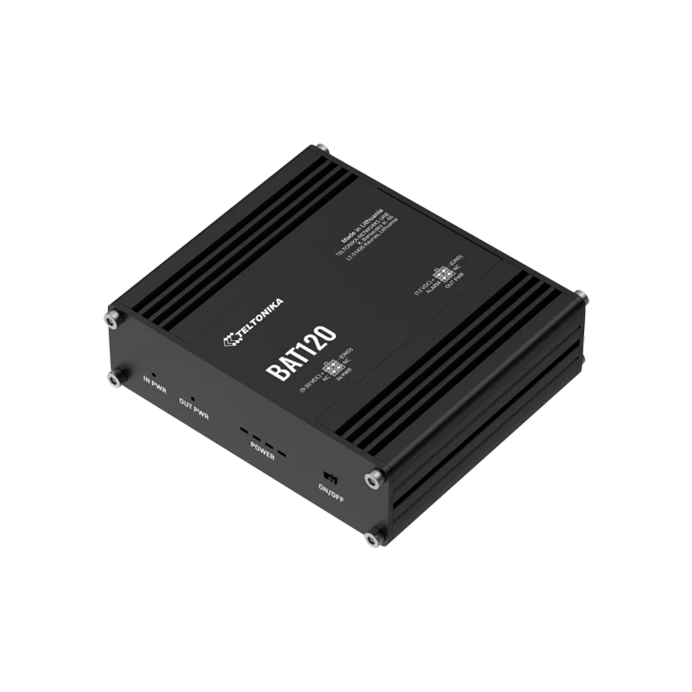 TELTONIKA TK-BAT120 - Teltonika UPS - Equipado con dos puertos de CC de 4 pines - Voltaje flexible de entrada y salida de 9-30 VDC - Incluye 2 celdas de batería Li-Ion 18650 - Autonomía de hasta 6 horas para equipos de red - Soporta montaje en carril DIN - imagen 1