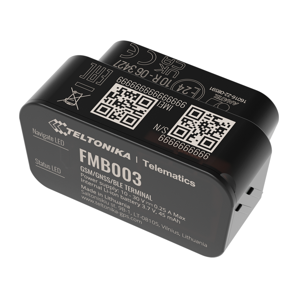 TELTONIKA TK-FMB003 - Tracker Plug &amp; Play para vehículos - Conexión OBD - Instalación rápida y accesible - 2G y BLE para TK-EYE - Nano-SIM - Lectura de parámetros OEM - imagen 1