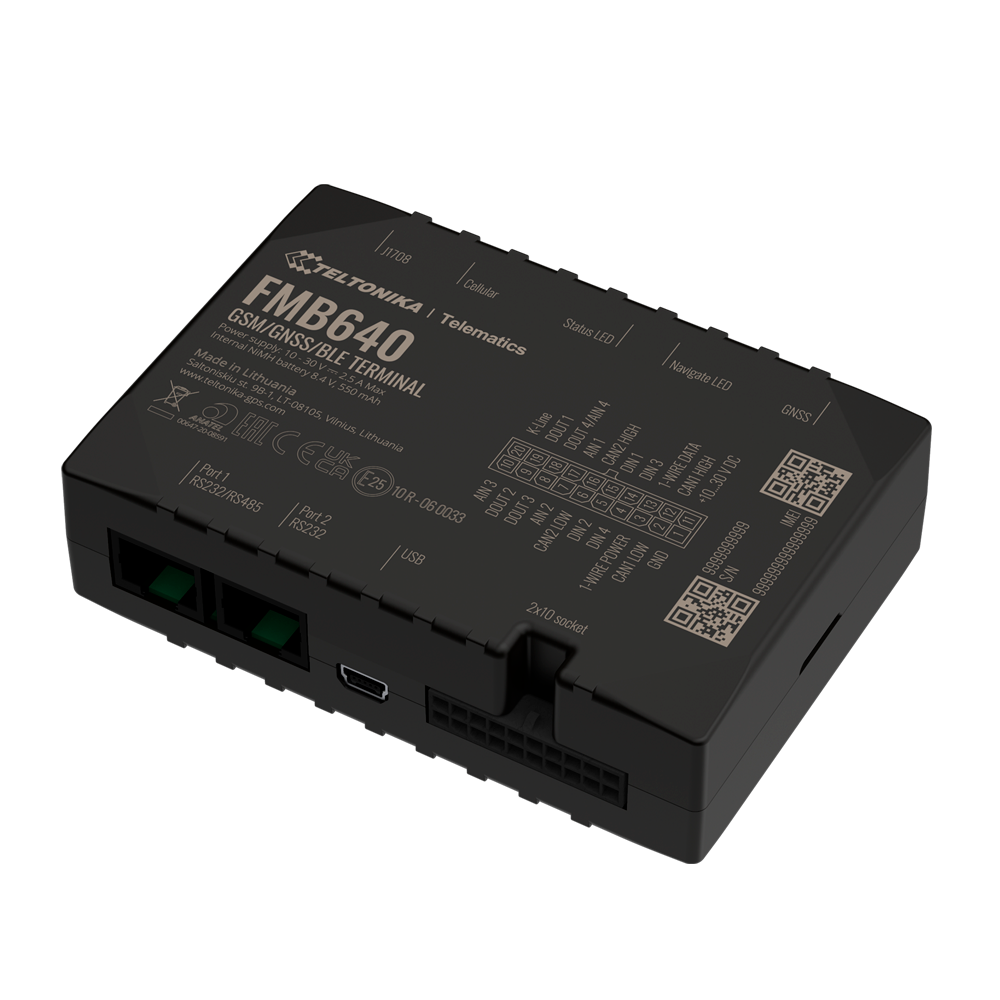 TELTONIKA TK-FMB640 - Tracker profesional para vehículos - Conexión cableado interno - Instalación oculta bajo salpicadero - 2G - Dual-SIM | Lectura tacógrafo vehículos pesados - Entradas y salidas D/A | Lectura bus CAN - imagen 1