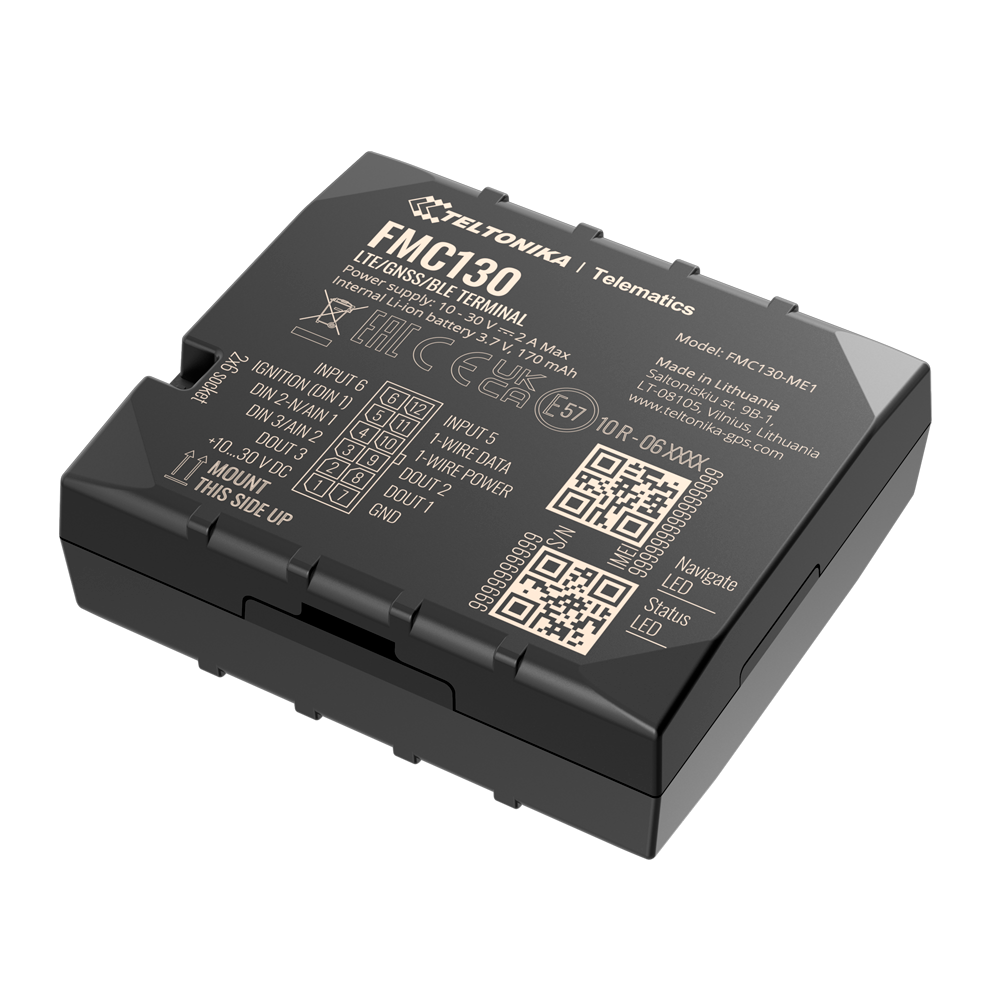 TELTONIKA TK-FMC130 - Tracker avanzado para vehículos - Conexión cableado interno - Instalación oculta bajo salpicadero - 4G, 3G, 2G y BLE para TK-EYE - Micro-SIM + eSIM - Entradas y salidas D/A - imagen 1