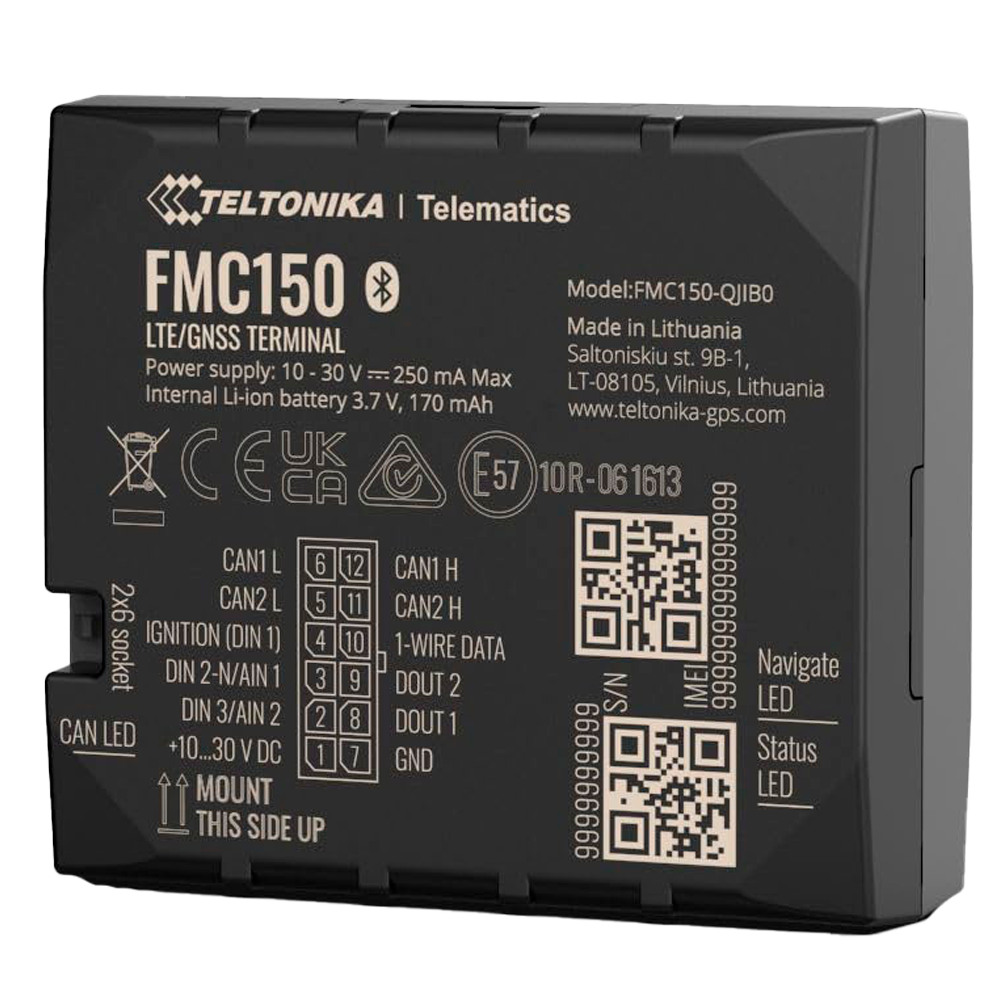 TELTONIKA TK-FMC150 - Tracker avanzado para vehículos - Conexión cableado interno - Instalación oculta bajo salpicadero - 4G y BLE para TK-EYE - Micro-SIM - Entradas y salidas D/A | Lectura bus CAN - imagen 1