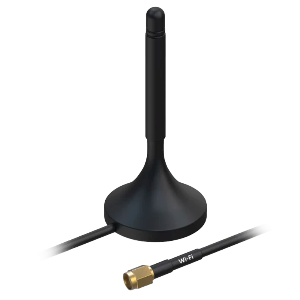 TELTONIKA TK-PR1KRF30 - Teltonika - Antena Magnética WiFi - Frecuencia 2400~2500 MHz - Conector RP SMA Macho - Impedancia 50 ohmios - Cable RG174 3 metros de longitud - imagen 1