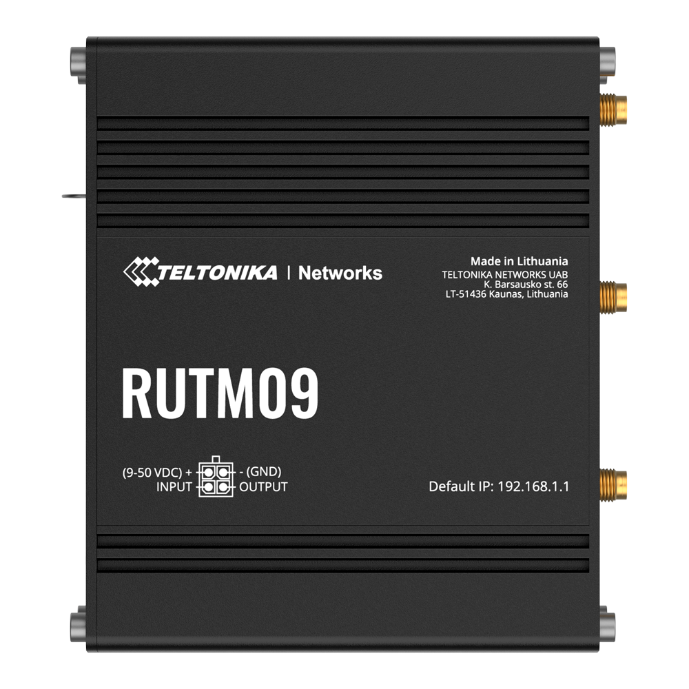TELTONIKA TK-RUTM09 - Router Industrial 4G LTE Cat 6 hasta 300 Mbps - Resiliencia con Dual SIM y failover automático - 4 puertos Gigabit Ethernet de alta velocidad - Posicionamiento GNSS: GPS, GLONASS y Galileo - VPN avanzada: IPsec, OpenVPN y WireGuard - imagen 1