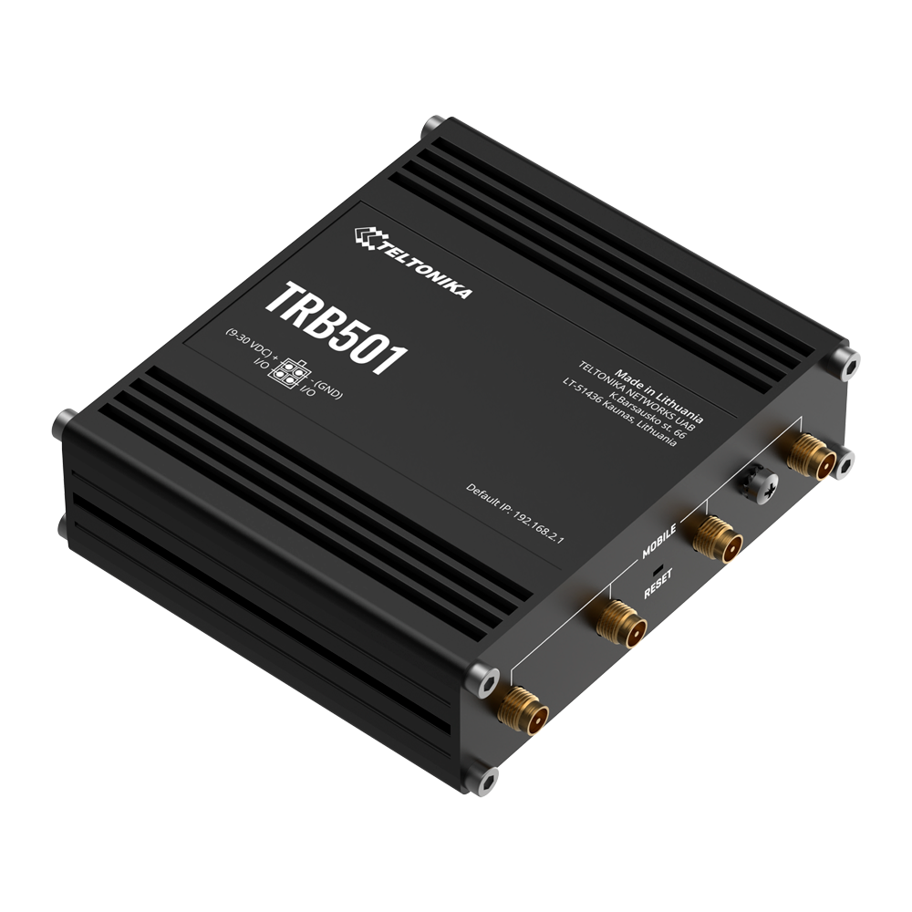 TELTONIKA TK-TRB501 - Teltonika Router Industrial 5G - Conectividad de alta velocidad 5G SA/NSA - Puerto Ethernet ultrarrápido hasta 2.5 Gbps - VPN avanzada: IPsec, WireGuard y ZeroTier - Gateway industrial compacto para carril DIN - Watchdog de hardware - imagen 1