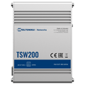 TELTONIKA TK-TSW200 - Teltonika Switch PoE No gestionable Industrial - 8 puertos Ethernet RJ45 Gigabit +2 SFP Gigabit - 8 Puertos Ethernet PoE+ 802.3af/at - Hasta 30W por Puerto PoE - Hasta 240W de Potencia PoE - Rugerizado Carcasa Aluminio - imagen 1