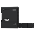TELTONIKA TK-TSW304 - Teltonika Switch No gestionable Industrial - 4 puertos Ethernet RJ45 Gigabit - Rugerizado Carcasa Aluminio - Este dispositivo ultrapequeño - Montaje en carril DIN integrado