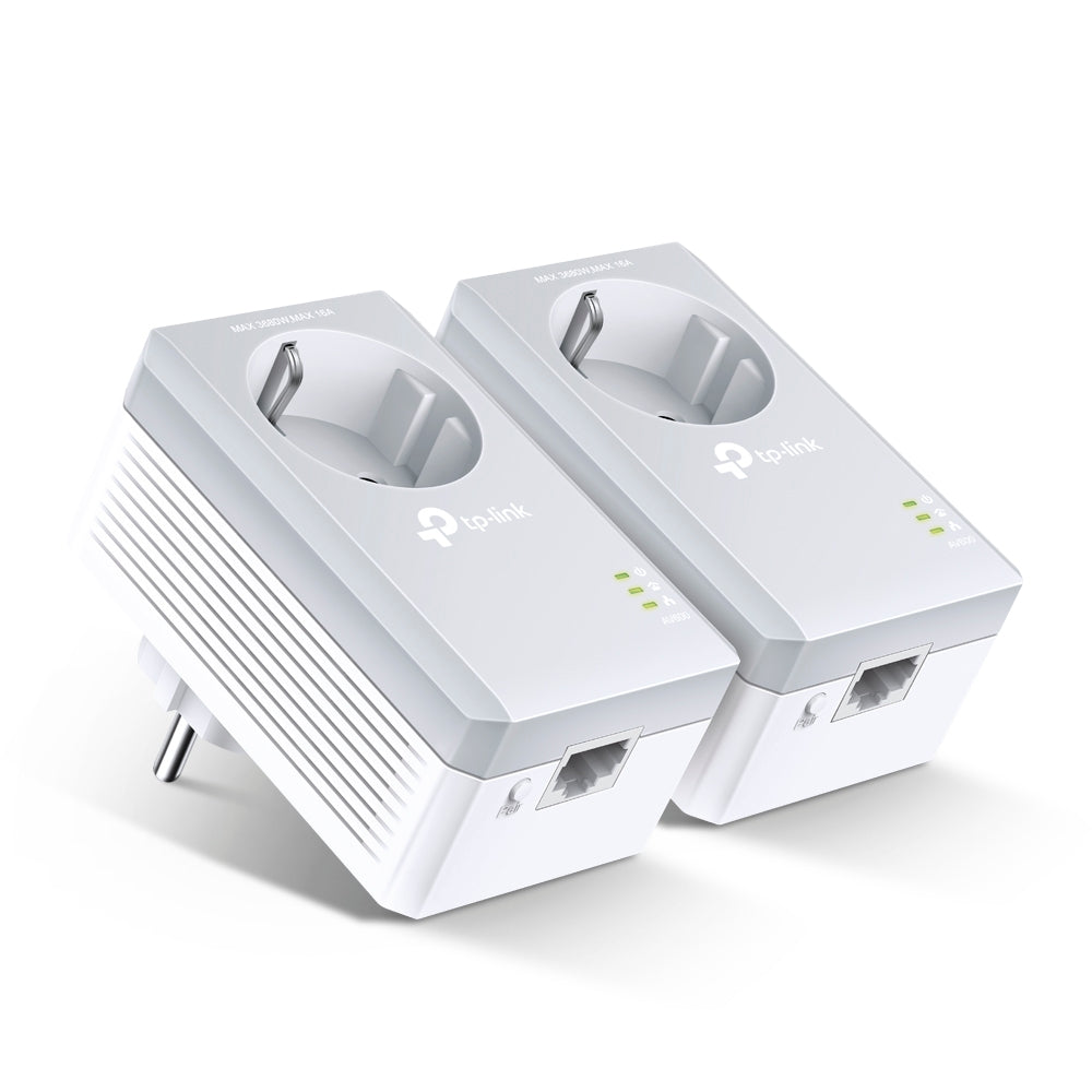 Imagen de TP-Link Adaptador Powerline TL-PA4010P KIT 500Mbps Enchufe Incorporado Plug and Play