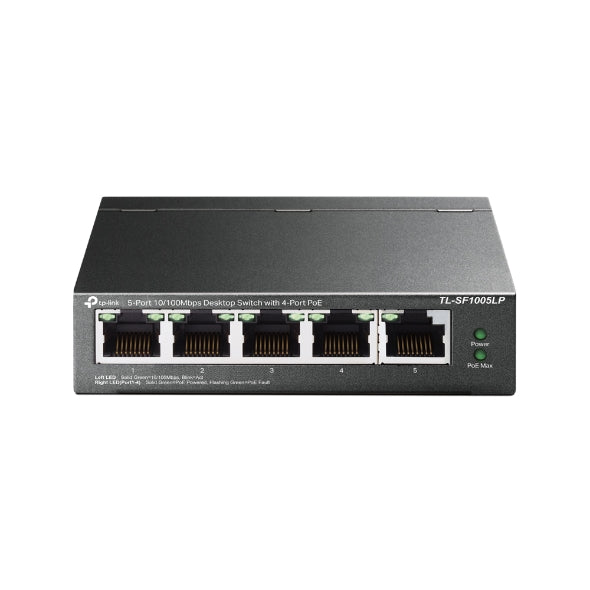 Imagen de TP-Link Switch PoE TL-SF1005LP 5 Puertos 10/100 Mbps 4 Puertos PoE 41W