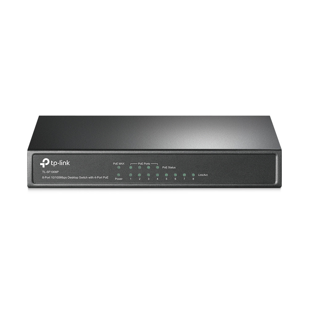Imagen de TP-Link Switch PoE TL-SF1008P 8 Puertos 10/100Mbps 4 Puertos PoE Carcasa Metálica