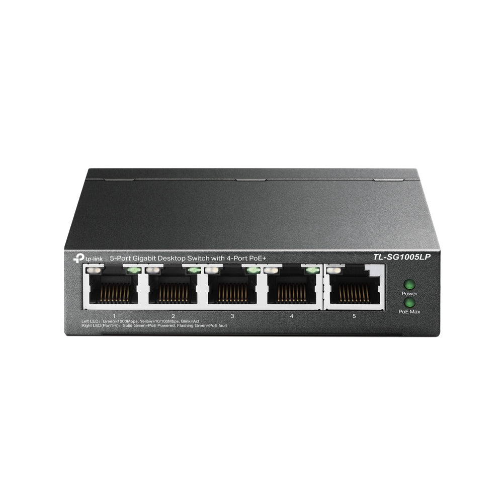Imagen de TP-Link Switch PoE TL-SG1005LP 5 Puertos Gigabit 4 Puertos PoE+ 40W
