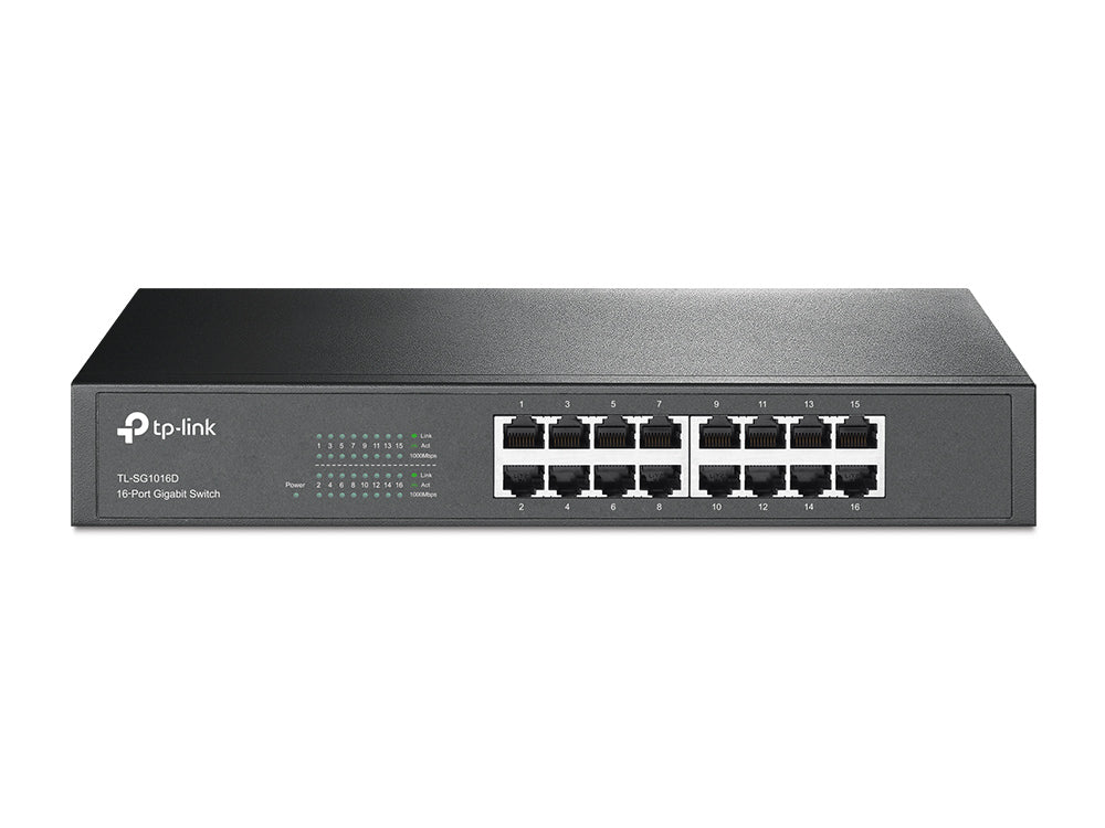 Imagen de TP-Link Switch Gigabit TL-SG1016D 16 Puertos 10/100/1000 Mbps Eficiencia Energética