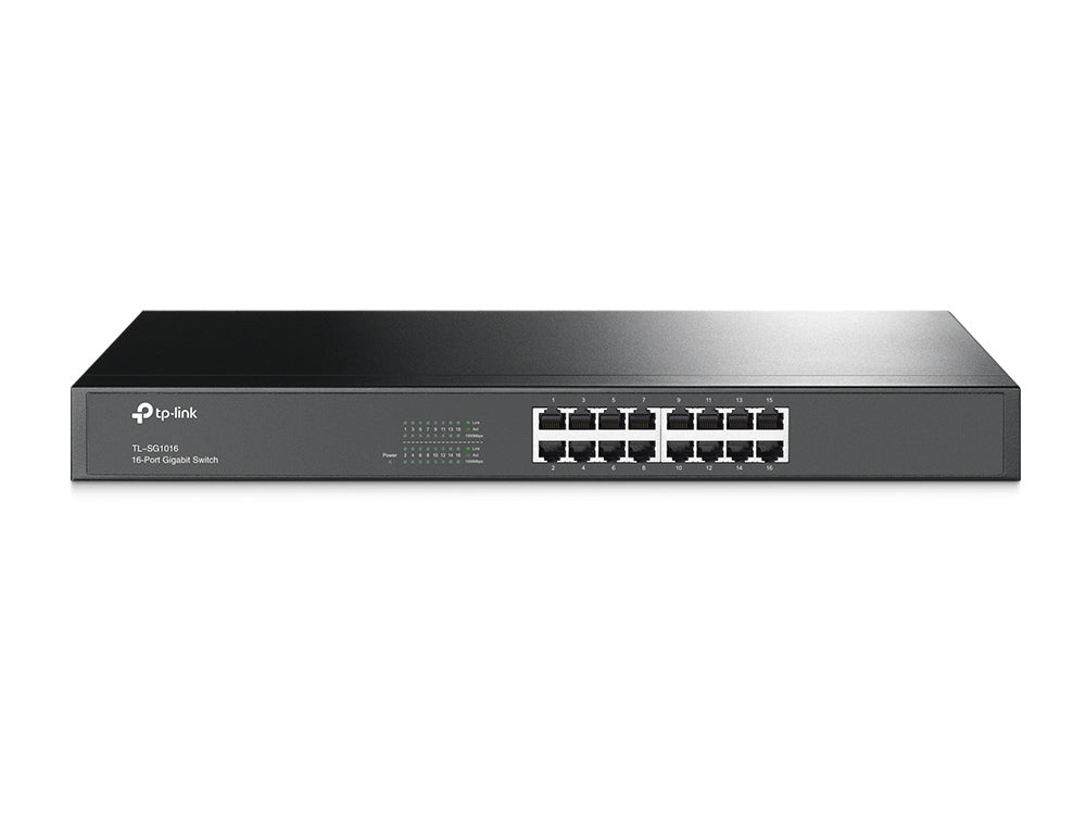 Imagen de TP-Link Switch Gigabit TL-SG1016 16 Puertos RJ45 10/100/1000 Mbps Montaje en Rack