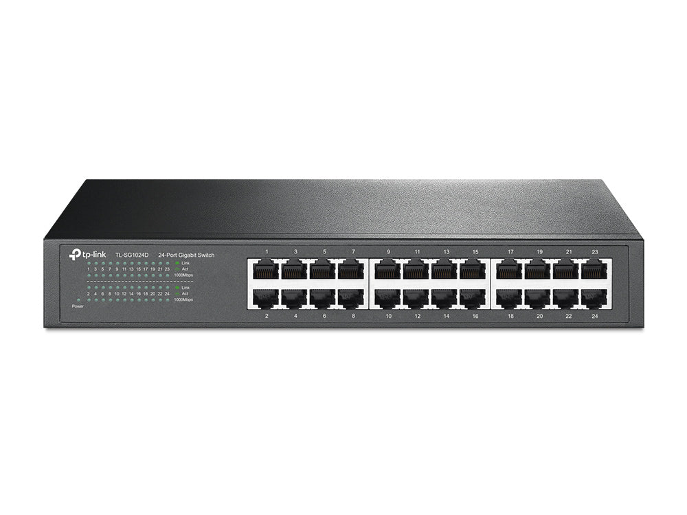 Imagen de TP-Link Switch Gigabit TL-SG1024D 24 Puertos 10/100/1000 Mbps Montaje Rack/Sobremesa