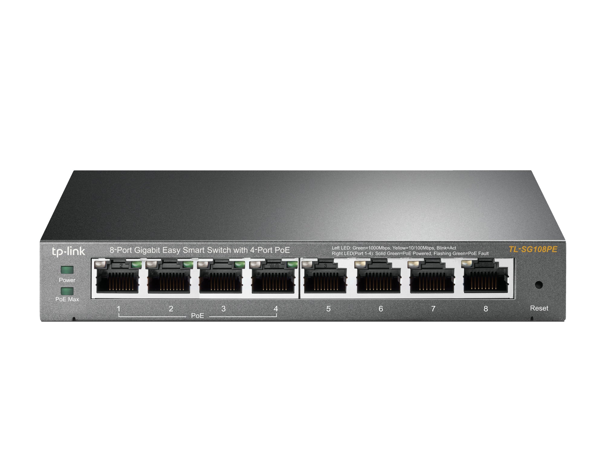 Imagen de TP-Link Switch PoE TL-SG108PE 8 Puertos Gigabit 4 PoE 55W Gestión VLAN