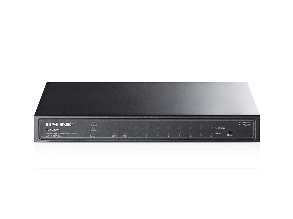Imagen de TP-Link Switch PoE+ SG2210P 8 Puertos Gigabit Integración Omada SDN 58W