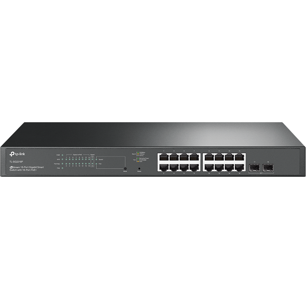 Imagen de TP-Link Switch Smart Gigabit SG2218P 18 Puertos 16 PoE+ Rack 1U