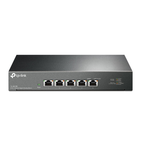 Imagen de TP-Link Switch de Escritorio TL-SX105 5 Puertos 10G Plug and Play Caja de Acero