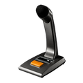 TOA-PM-660 - Micrófono de pupitre TOA - Pulsador para anuncios - Micrófono dinámico de bajo ruido - Patrón cardioide - Jack 6.3 mm con cable de 2,5m